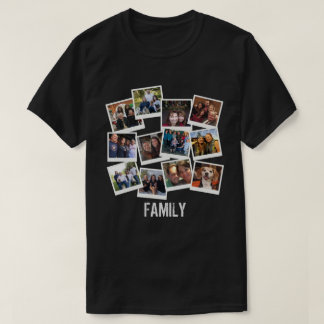 T-shirt Cadre de collage de photos de famille unique