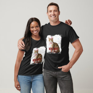 T-shirt Cadre Modern Meow - Photo de nom de chat personnal