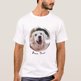 T-shirt Cadre Rose Gold Photo de Chien Personnalisé