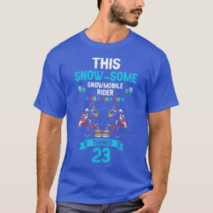 T-shirt Cadre Skimobile Birthday Design pour Snowmobile Wi