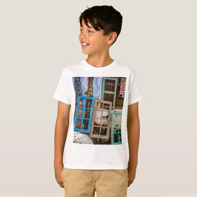 T-shirt Cadres de fenêtre colorés (Devant entier)