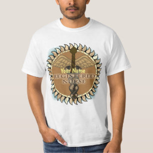 T-shirt Caduceus, infirmière autorisée personnalisée T-shi