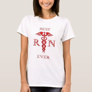 T-shirt Caduceus Meilleur Jamais Infirmière Enregistrée Ro