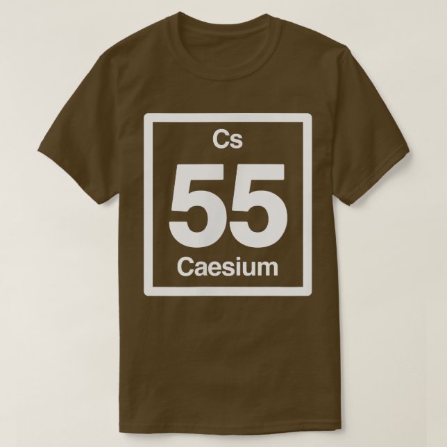 T-shirt Caesium Cs, Éléments Périodiques Du Tableau, 55e A (Design devant)