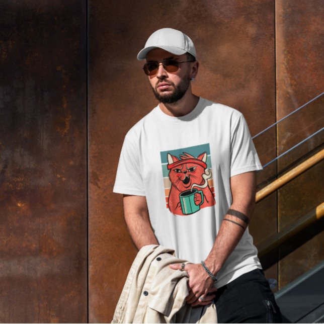T-shirt Café à boire au chat (Créateur téléchargé)