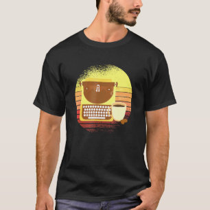 T-shirt Café à machine à écrire classique