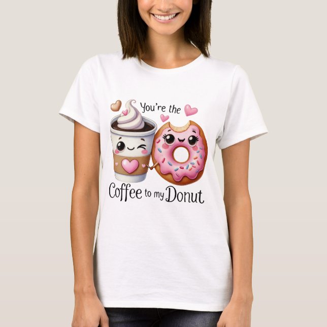 T-shirt Café À Mon Tee De Donut (Devant)