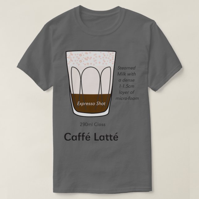 T-shirt Café Addict Café Latt 2 (Design devant)