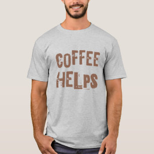 T-shirt café aide drôle rétro typographie café dire