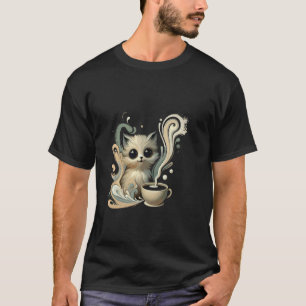 T-shirt Café au chat mignon du matin parfait