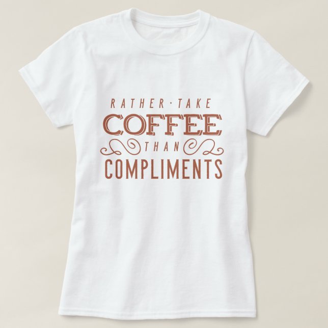 T-shirt Café aux compléments (Design devant)