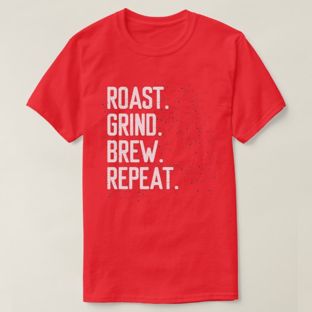 T-shirt café barista brin grill (Design devant)