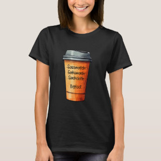 T-shirt Café Barista Misspells Sasquatch - Funny Bigfoot