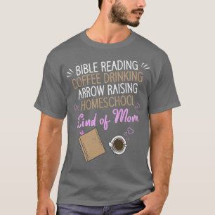 T-shirt Café Boire Bible Lire Homeschool Maman