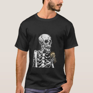 T-shirt Café Boire Squelette Crâne Halloween Costume