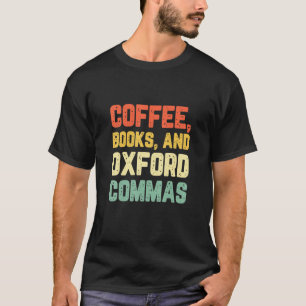 T-shirt Café-Books Et Oxford Commas Vintage Christmas