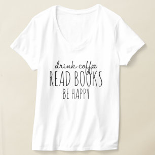 T-shirt Café Books Happy