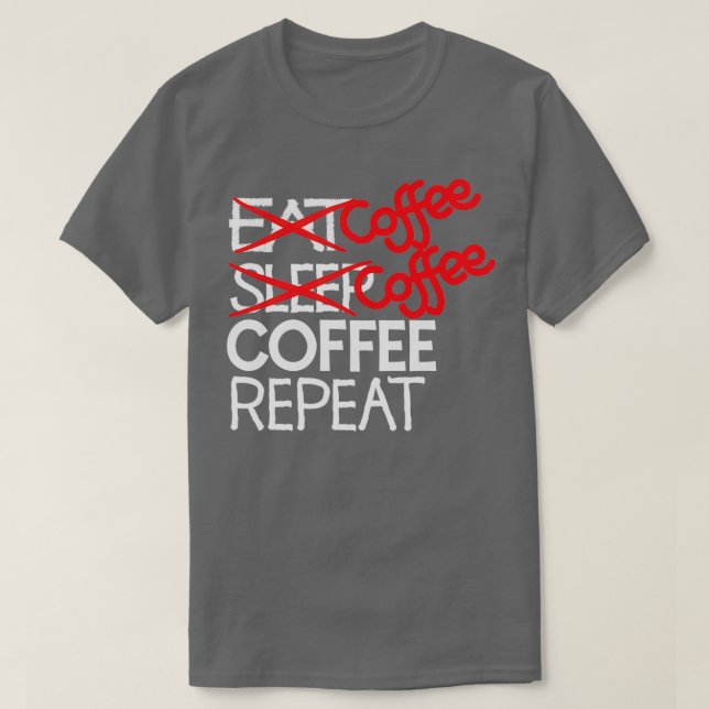 T-shirt Café café café répétition 2 (Design devant)