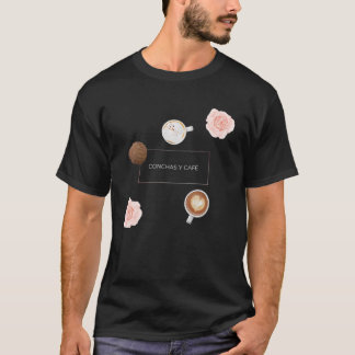 T-shirt Café café Conchas Y Café Café Moins de 20 dollars