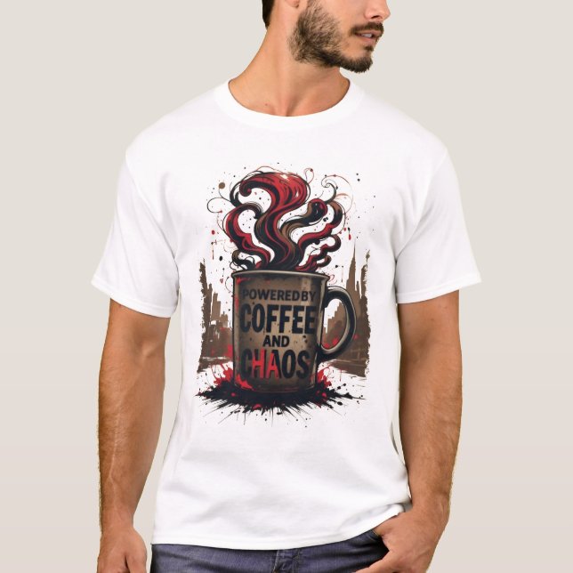 T-shirt Café Chaos Mens (Devant)
