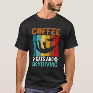 T-shirt Café Chats & Saut en parachute Saut en parachute P