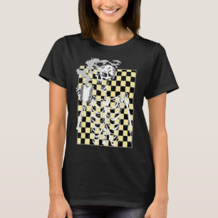T-shirt Café Chaud Squelette Boire Café Leopard Hommes Deu