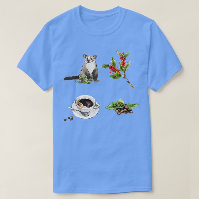 T-shirt Café Civet Luwak (Design devant)