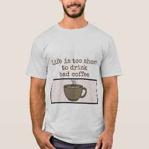 T-shirt café de chemise pour hommes