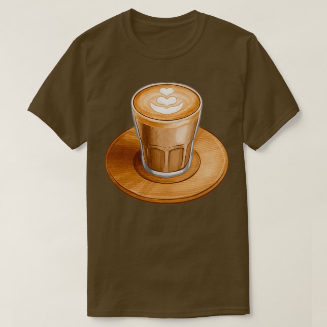 T-shirt café de cortado à la main T (Design devant)