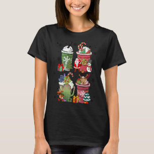 T-shirt Café de Noël pour femmes sucré hiver confortable C