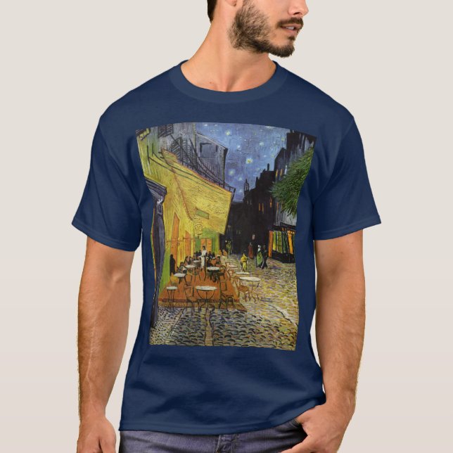 T-shirt Café de nuit Van Gogh Marine Blue (Devant)