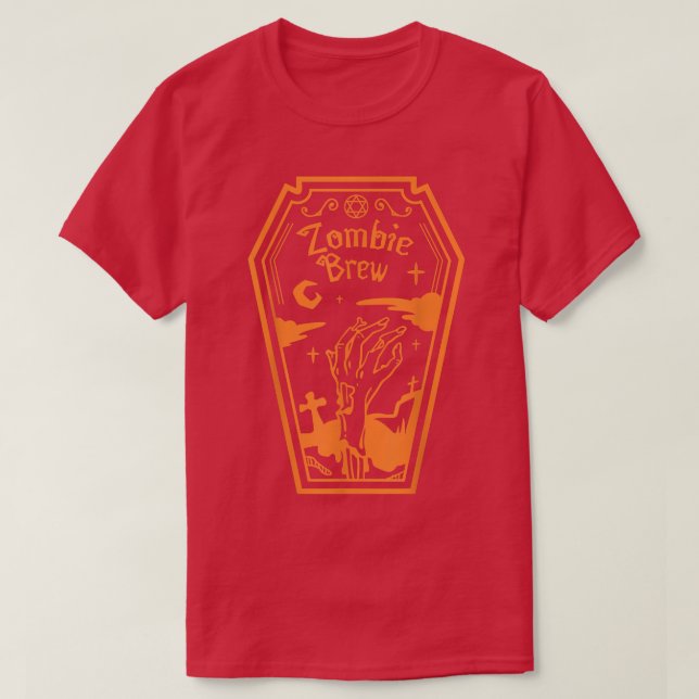 T-shirt Café d'équipage Zombie Happary Halloween nuit Gho (Design devant)