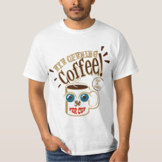 T-shirt Café d'ouverture de l'oeil - Smiling Big Eyed Mug
