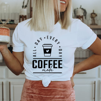 T-shirt Café drôle toute la journée Lover café