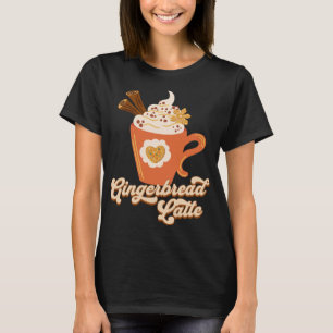 T-shirt Café en latte de pain d'épice rétro