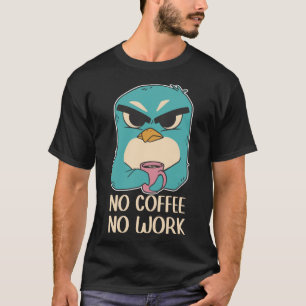 T-shirt Café espresso en pingouin ennuyé hommes femmes