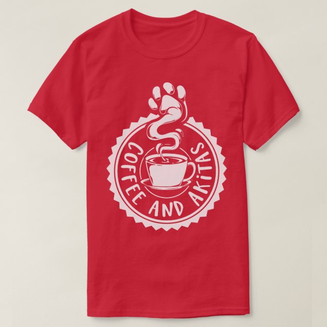T-shirt Café et Akitas Akita (Design devant)