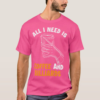 T-shirt Café Et Billard Balls Billard Billard Billard Joue