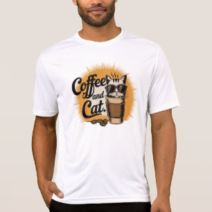 T-shirt café et chat