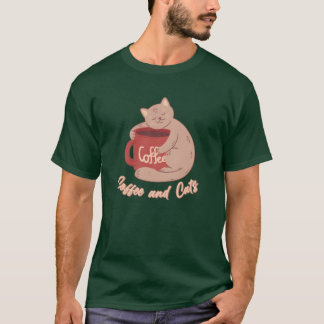 T-shirt Café et chats Chat Maman Amoureux de les chats Cha