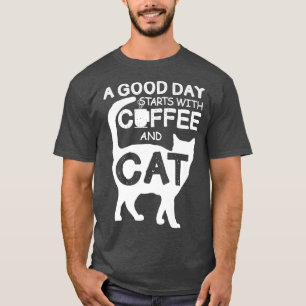 T-shirt Café Et Chats Meilleur Chat Papa Fête des pères Es