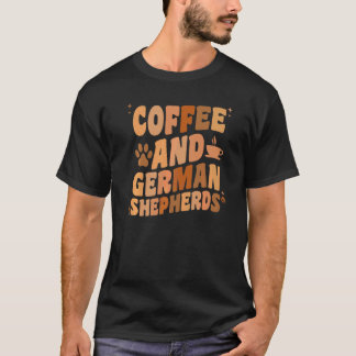 T-shirt Café et chien berger allemand GSP Papa Maman chien