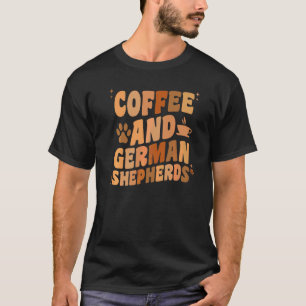T-shirt Café et chien berger allemand GSP Papa Maman chien