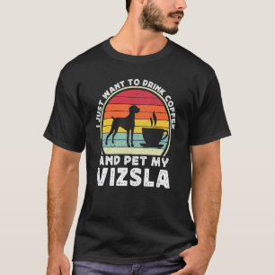 T-shirt Café et chien Vizsla Caféine Vizsla Papa Maman 1