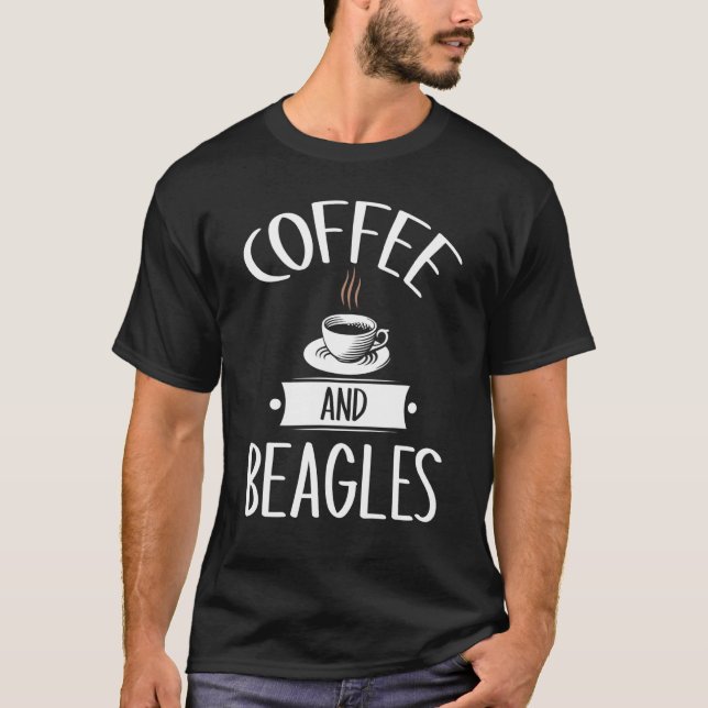 T-shirt Café Et Chiens Beagles Citation De Café (Devant)
