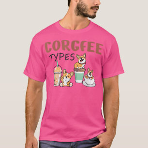 T-shirt Café Et Corgis, Drôle Dons Adulte Chien, Pots De C