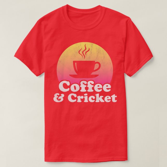 T-shirt Café et cricket (Design devant)