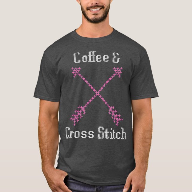 T-shirt Café et croix T pour l'amour croisé (Devant)