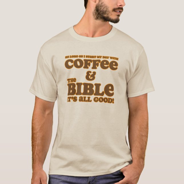 T-shirt Café et la chemise de bible (Devant)