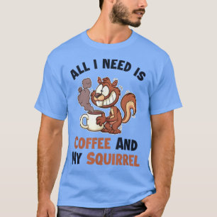 T-shirt Café et mon écureuil gris japonais renard S